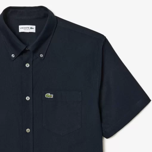 Chemise Regular Fit Oxford Manches Courtes En Coton | Lacoste Outlet