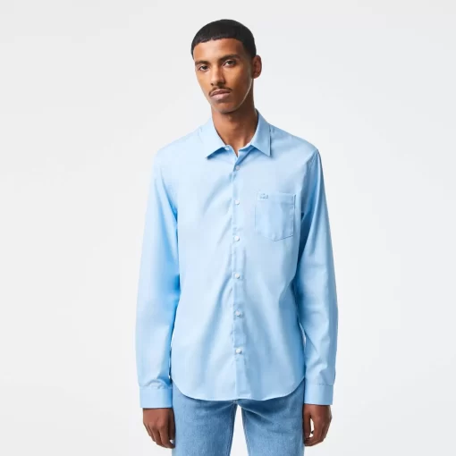 Chemise Regular Fit Unie En Coton Premium | Lacoste Outlet