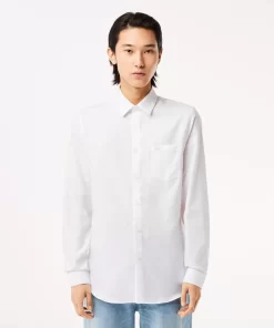 Chemise Regular Fit Unie En Coton Premium | Lacoste Fashion