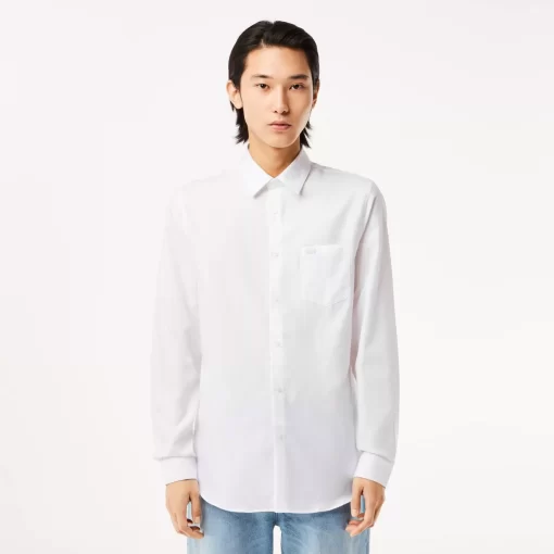 Chemise Regular Fit Unie En Coton Premium | Lacoste Fashion