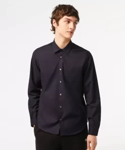 Chemise Regular Fit Unie En Coton Premium | Lacoste Clearance