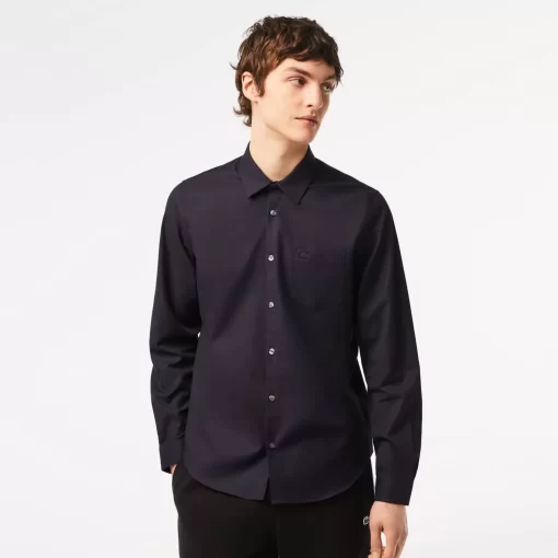 Chemise Regular Fit Unie En Coton Premium | Lacoste Clearance