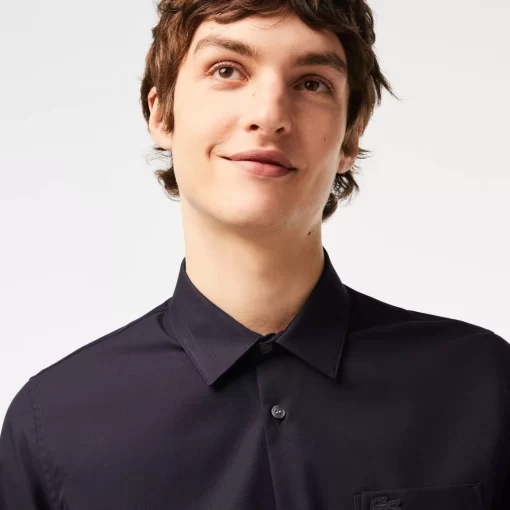 Chemise Regular Fit Unie En Coton Premium | Lacoste Clearance