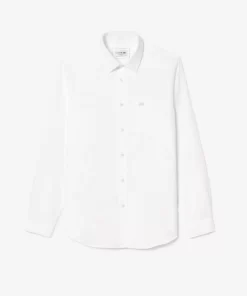 Chemise Regular Fit Unie En Coton Premium | Lacoste Fashion