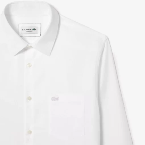 Chemise Regular Fit Unie En Coton Premium | Lacoste Fashion