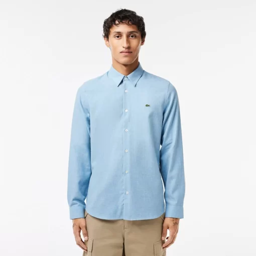 Chemise Slim Fit En Chambray De Coton | Lacoste Flash Sale