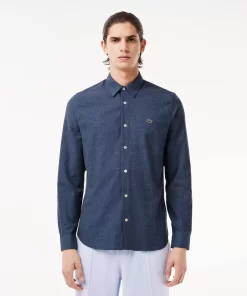 Chemise Slim Fit En Chambray De Coton | Lacoste Best