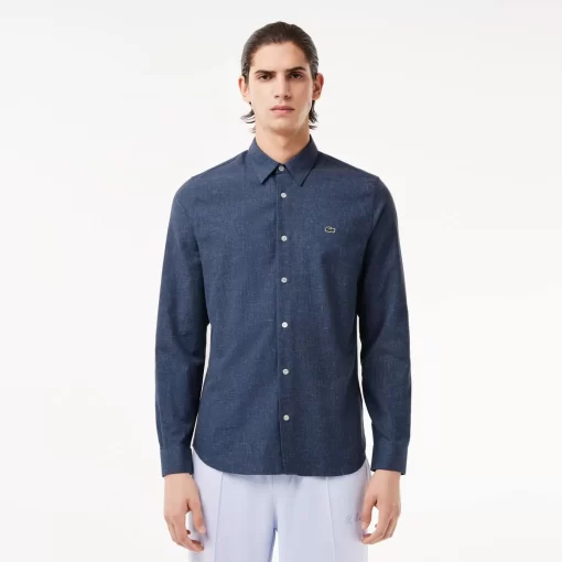 Chemise Slim Fit En Chambray De Coton | Lacoste Best