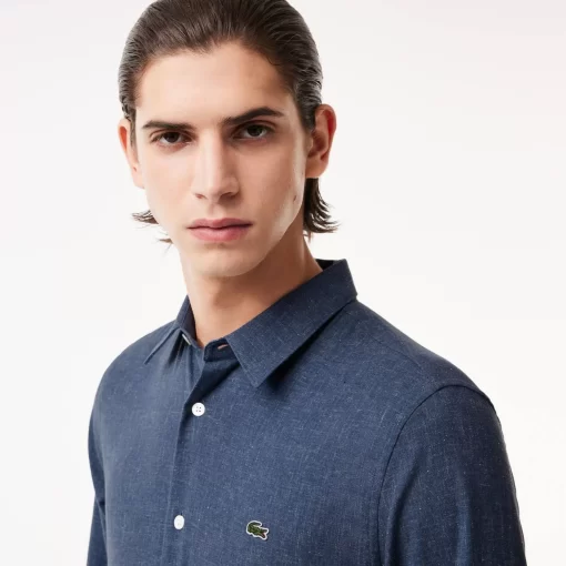 Chemise Slim Fit En Chambray De Coton | Lacoste Best