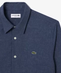 Chemise Slim Fit En Chambray De Coton | Lacoste Best