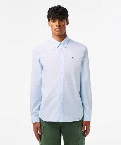 Chemise Slim Fit Unie En Coton Premium | Lacoste Cheap