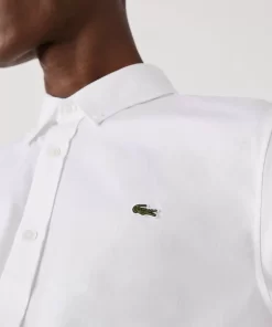 Chemise Slim Fit Unie En Coton Premium | Lacoste Cheap