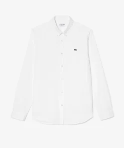 Chemise Slim Fit Unie En Coton Premium | Lacoste Cheap