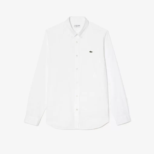 Chemise Slim Fit Unie En Coton Premium | Lacoste Cheap