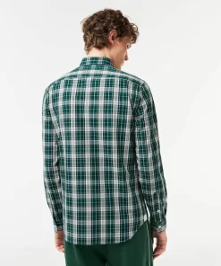 Chemise Stretch Avec Imprime A Carreaux | Lacoste Store