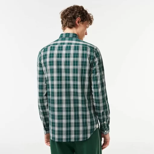 Chemise Stretch Avec Imprime A Carreaux | Lacoste Store