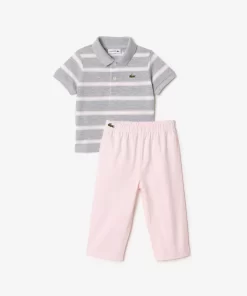 Coffret Pyjama En Mini Pique De Coton Biologique | Lacoste Clearance