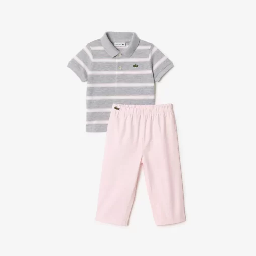 Coffret Pyjama En Mini Pique De Coton Biologique | Lacoste Clearance