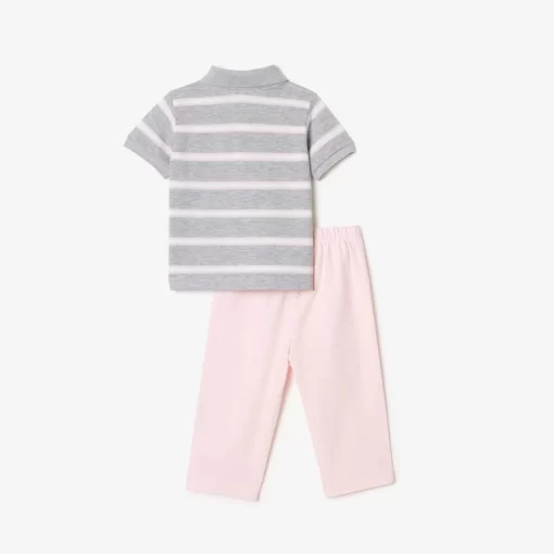 Coffret Pyjama En Mini Pique De Coton Biologique | Lacoste Clearance