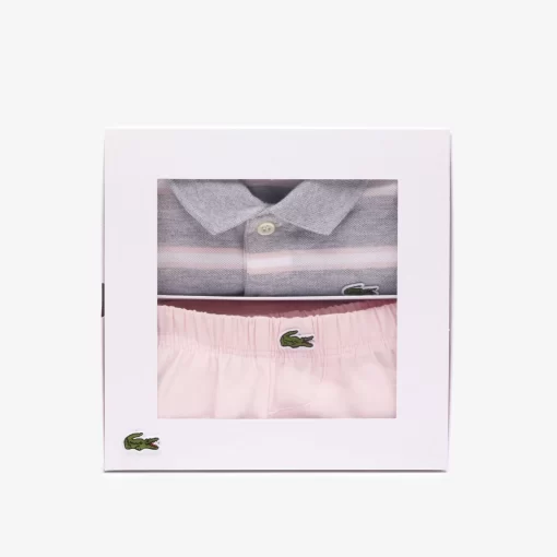 Coffret Pyjama En Mini Pique De Coton Biologique | Lacoste Clearance