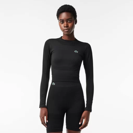 Crop Top Manches Longues Sport Sans Couture | Lacoste Store