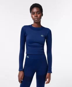 Crop Top Manches Longues Sport Sans Couture | Lacoste Flash Sale