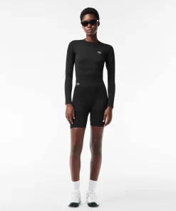 Crop Top Manches Longues Sport Sans Couture | Lacoste Store