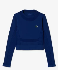 Crop Top Manches Longues Sport Sans Couture | Lacoste Flash Sale