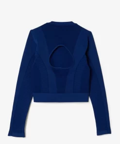 Crop Top Manches Longues Sport Sans Couture | Lacoste Flash Sale