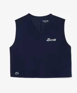 Crop Top Sport Ultra-Dry Avec Imprime | Lacoste Online