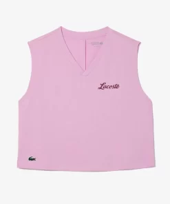 Crop Top Sport Ultra-Dry Avec Imprime | Lacoste Discount