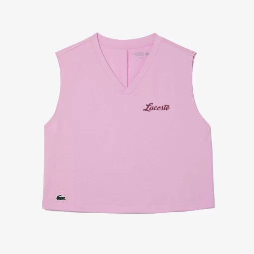 Crop Top Sport Ultra-Dry Avec Imprime | Lacoste Discount