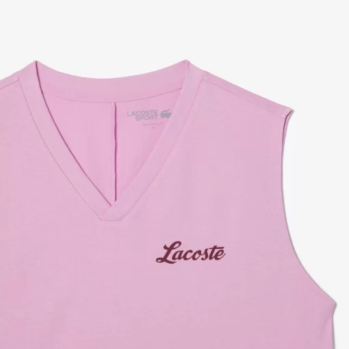 Crop Top Sport Ultra-Dry Avec Imprime | Lacoste Discount