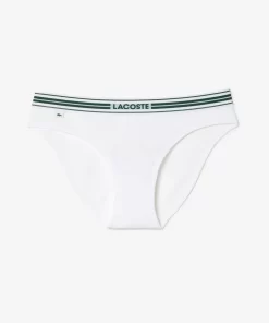 Culotte Avec Ceinture Contrastee En Coton Stretch | Lacoste Discount