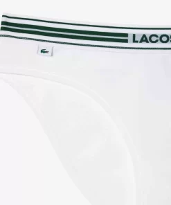 Culotte Avec Ceinture Contrastee En Coton Stretch | Lacoste Discount