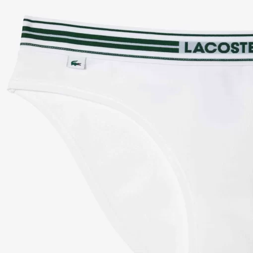 Culotte Avec Ceinture Contrastee En Coton Stretch | Lacoste Discount