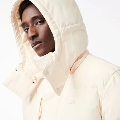 Doudoune Mi-Longue Deperlante En Duvet Avec Capuche Amovible | Lacoste Outlet