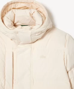 Doudoune Mi-Longue Deperlante En Duvet Avec Capuche Amovible | Lacoste Outlet