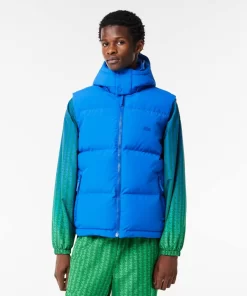 Doudoune Sans Manche Deperlante En Duvet Avec Crocodile Matelasse | Lacoste Fashion