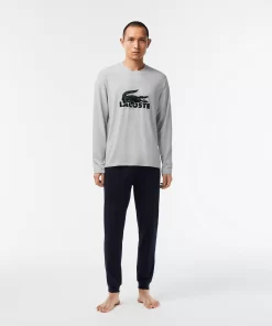 Ensemble De Pyjama Long Avec Logo Velours | Lacoste Discount