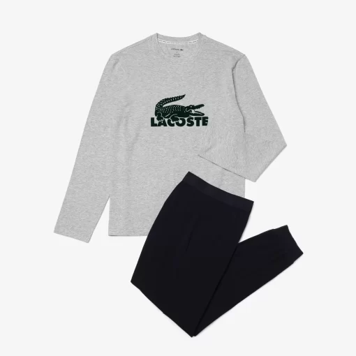 Ensemble De Pyjama Long Avec Logo Velours | Lacoste Discount