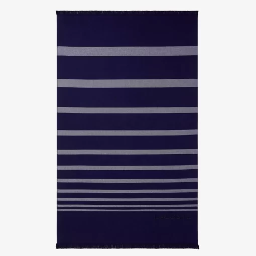 Fouta L Rythme En Jacquard De Coton Raye | Lacoste Cheap