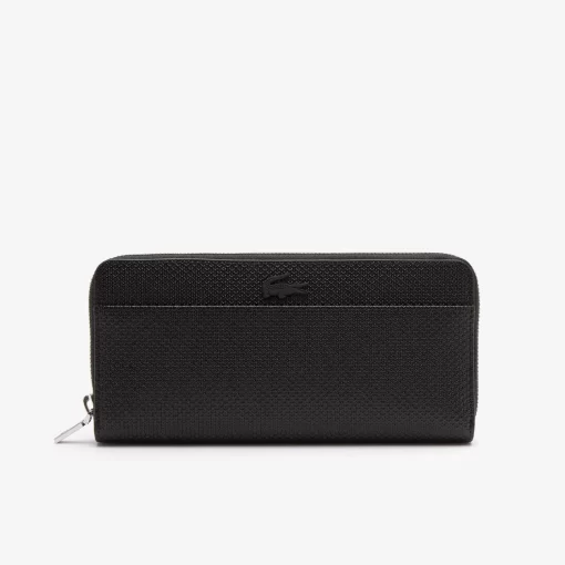 Grand Portefeuille Unisexe Chantaco Zippe En Cuir Pique | Lacoste Shop