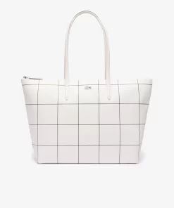 Grand Sac Cabas L.12.12 En Toile Enduite A Carreaux | Lacoste Best Sale