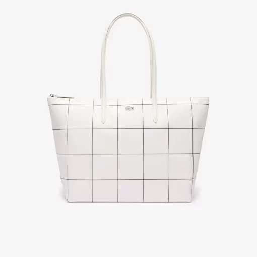 Grand Sac Cabas L.12.12 En Toile Enduite A Carreaux | Lacoste Best Sale