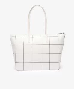 Grand Sac Cabas L.12.12 En Toile Enduite A Carreaux | Lacoste Best Sale