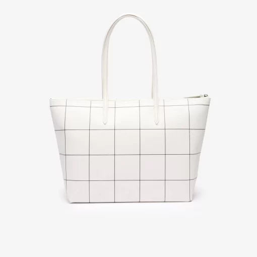 Grand Sac Cabas L.12.12 En Toile Enduite A Carreaux | Lacoste Best Sale