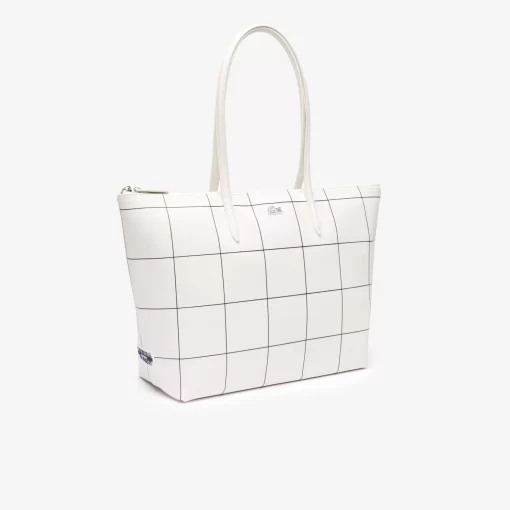 Grand Sac Cabas L.12.12 En Toile Enduite A Carreaux | Lacoste Best Sale