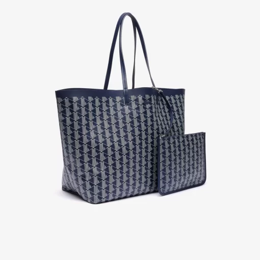 Grand Sac Cabas Zely Monogramme En Toile Enduite | Lacoste Discount