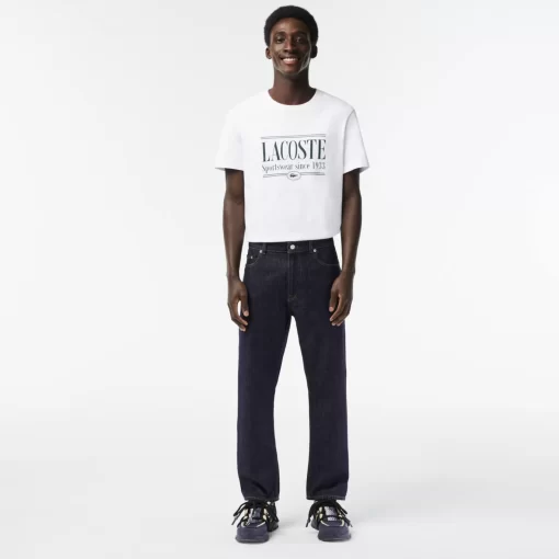 Jean Homme 5 Poches En Denim De Coton | Lacoste Best Sale